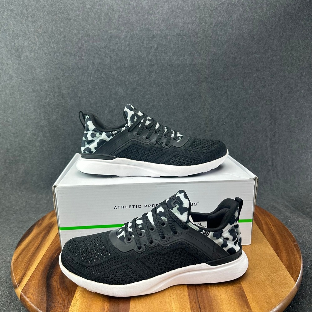 APL Athletic Propulsion Labs Techloom Tracer Shoes Size 5 Black/White/Leopard